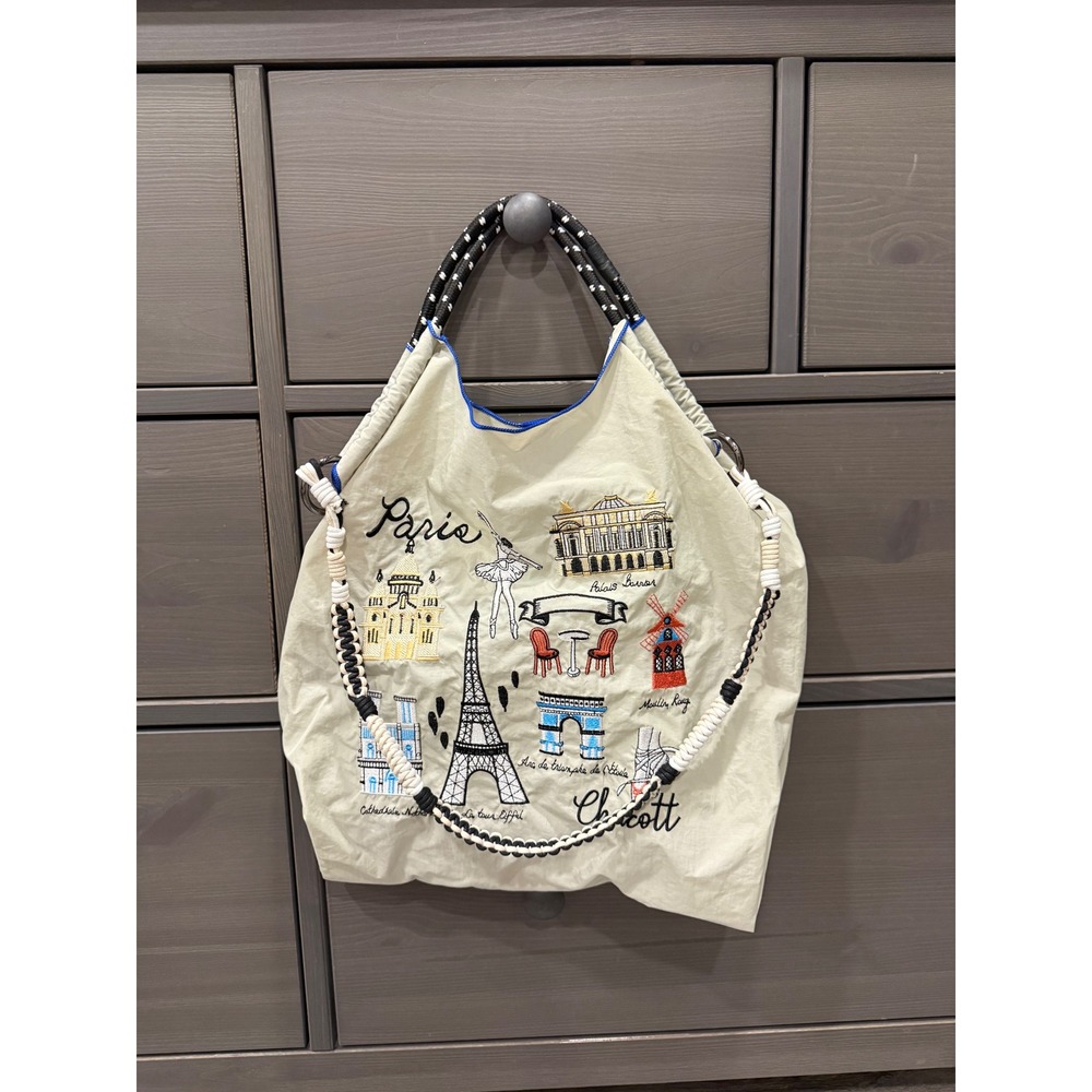 Hore & Whole Paris Ballet Embroidered Nylon Tote Bag from Japan